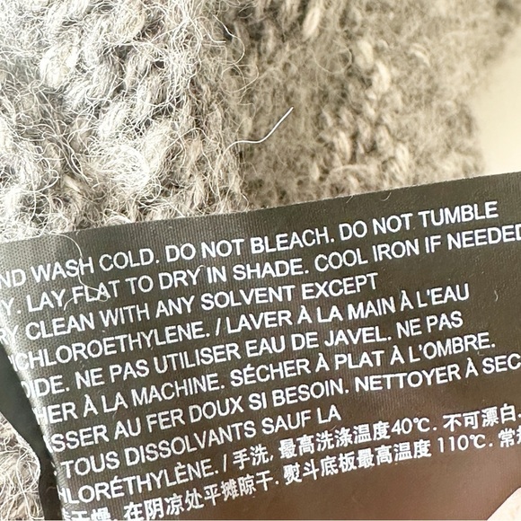 Theory Speckled Crewneck Sweater in Tweed Alpaca Grey Size XS - Picture 8 of 8